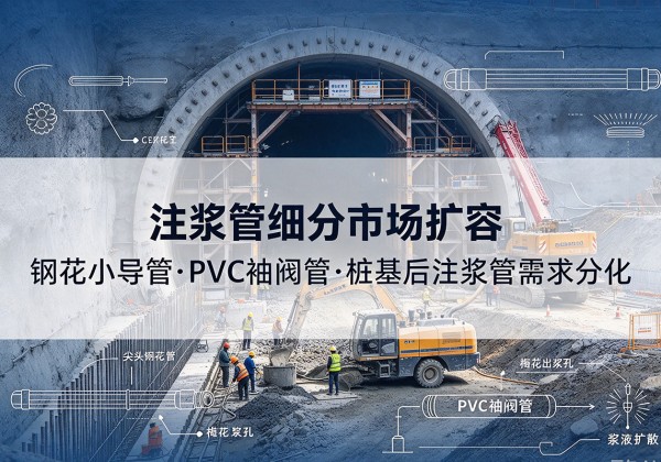 宽甸注浆管细分市场扩容，隧道钢花小导管、PVC 袖阀管、桩基后注浆管需求分化